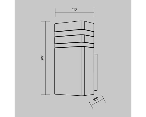 Настенный светильник (бра) Outdoor O578WL-01B