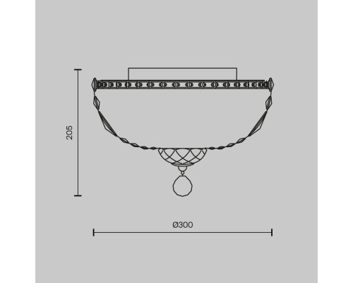 Люстра Maytoni DIA100-CL-03-G