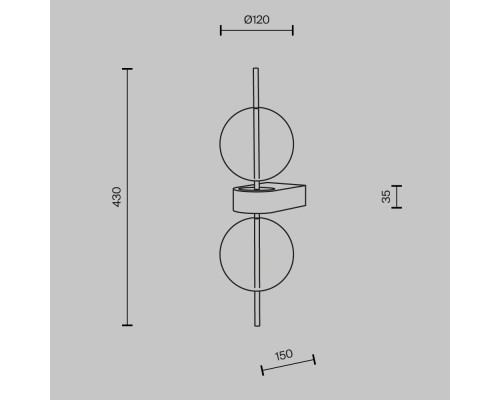 Настенный светильник (бра) Maytoni MOD478WL-L8B3K