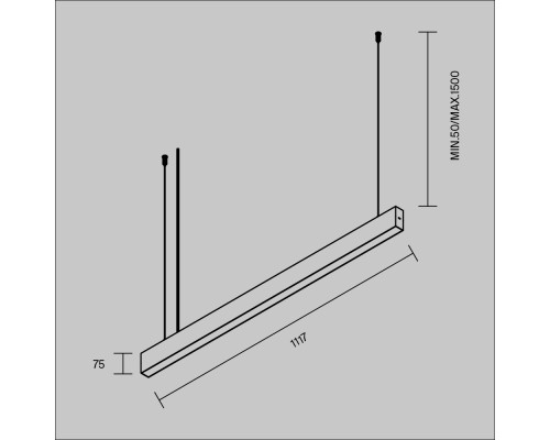 Подвесной светильник Technical P070PL-2.7-3-4K-B
