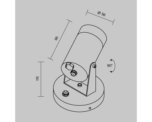 Настенный светильник (бра) Outdoor O025WL-01B