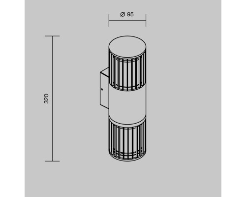 Настенный светильник (бра) Outdoor O492WL-02GF