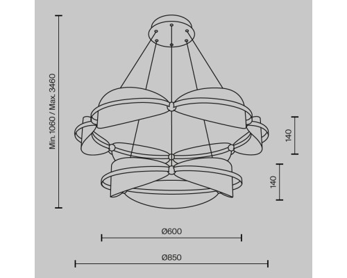 Подвесной светильник Maytoni MOD281PL-L80BS3K