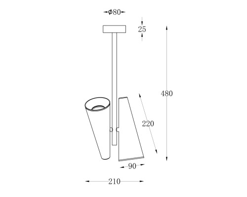 Потолочный светильник Maytoni MOD095CL-02W