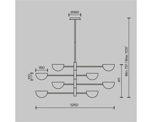 Люстра Maytoni MOD126PL-08B