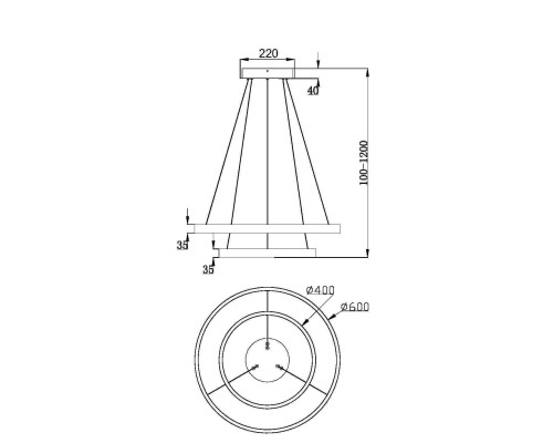 Подвесной светильник Maytoni MOD058PL-L55BS3K