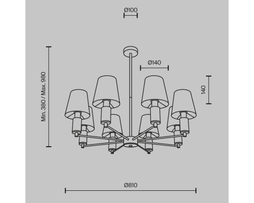 Подвесной светильник Maytoni MOD483PL-08BS