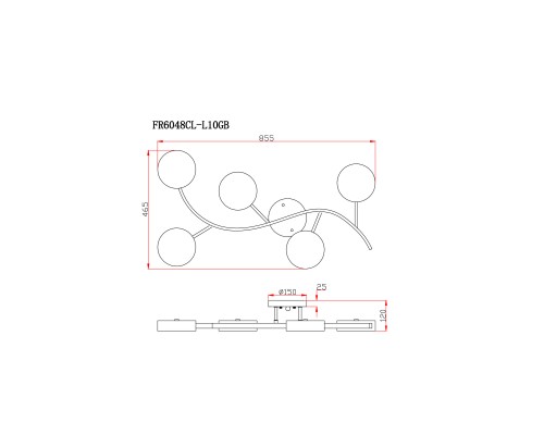 Потолочный светильник Freya FR6048CL-L10GB