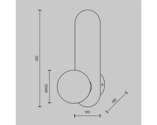 Настенный светильник (бра) Maytoni MOD419WL-01G