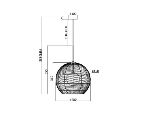 Подвесной светильник Maytoni MOD204PL-01B