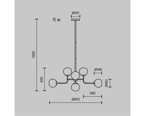 Подвесной светильник Maytoni MOD221-PL-08-N
