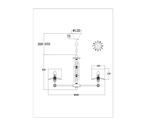 Люстра Maytoni MOD088PL-06BS