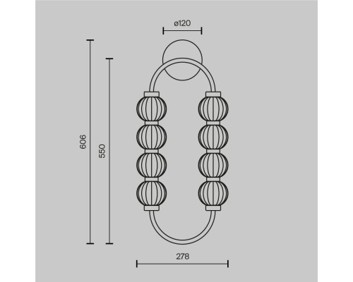 Настенный светильник (бра) Maytoni MOD555WL-L11G3K