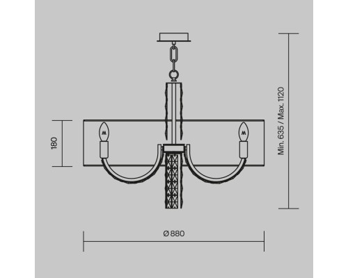 Подвесной светильник Maytoni DIA008PL-08CH