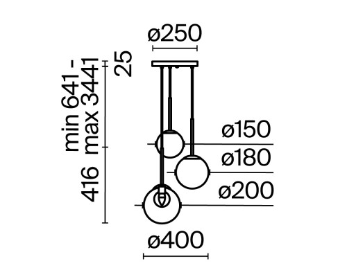 Подвесной светильник Maytoni MOD521PL-03G