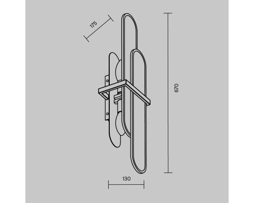 Настенный светильник (бра) Maytoni MOD099WL-02G2