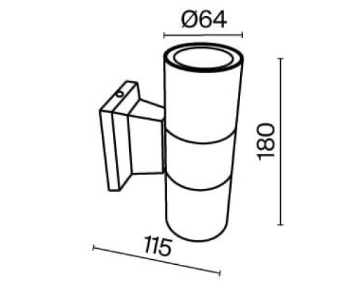 Настенный светильник (бра) Outdoor O574WL-02W