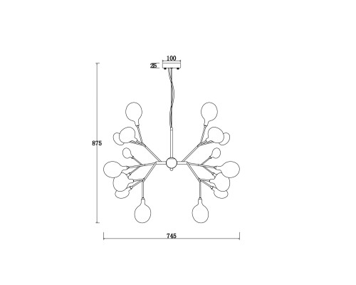 Подвесная люстра Freya Florencia FR5049PL-27B