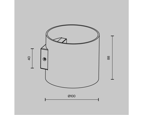 Настенный светильник (бра) Technical C066WL-01B