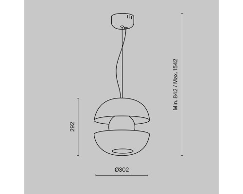 Подвесной светильник Maytoni MOD322PL-L6B3K