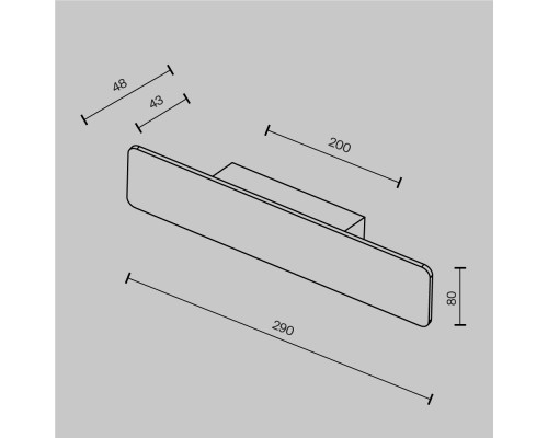 Настенный светильник (бра) Technical C80WL-10W3K-B