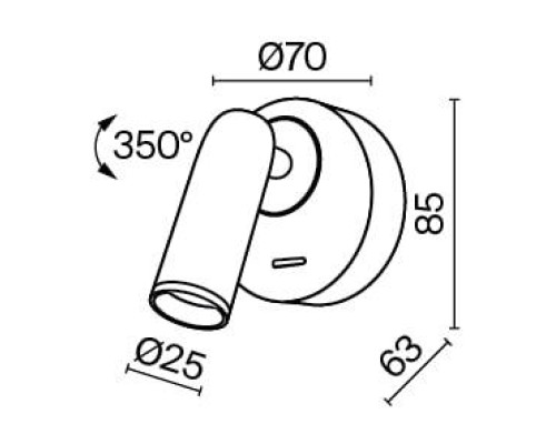 Настенный светильник (бра) Technical C038WL-L3W3K