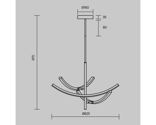 Подвесной светильник Maytoni MOD428PL-L27BK