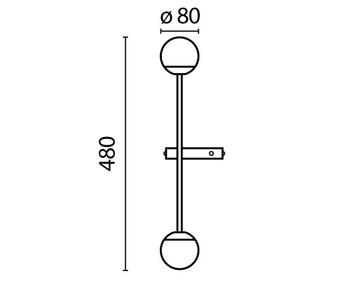 Настенный светильник (бра) Maytoni MOD285WL-L10BS3K