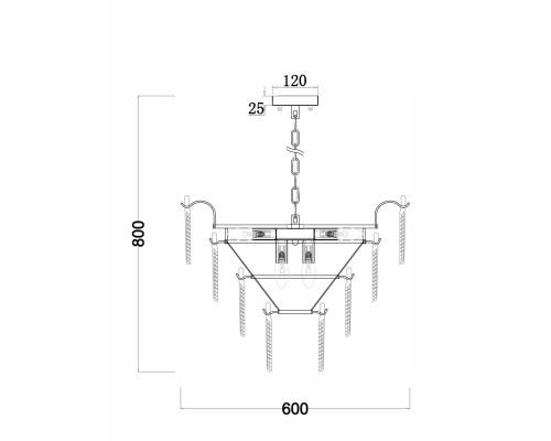 Люстра подвесная Freya FR5143PL-09G