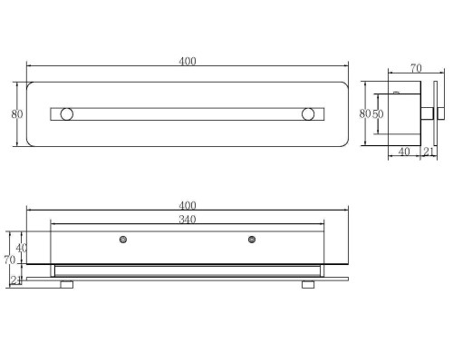Настенный светильник (бра) Maytoni P091WL-L7G3K