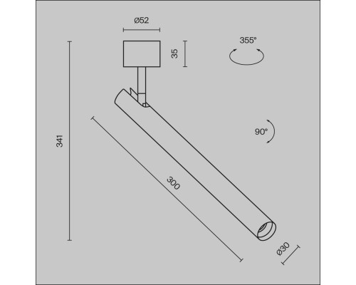 Потолочный светильник Technical C141CL-L300-6W3K-B