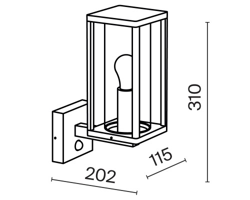 Настенный светильник (бра) Outdoor O452WL-01GFSR