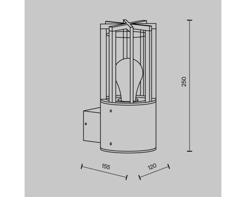 Настенный светильник (бра) Outdoor O453WL-01GF