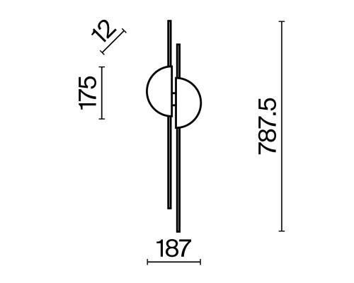 Настенный светильник (бра) Maytoni MOD179WL-L22BS4K