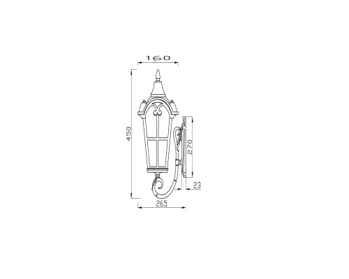 Настенный светильник (бра) Outdoor O413WL-01GB1