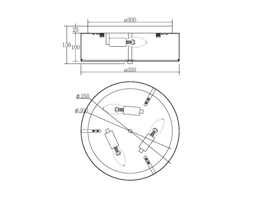 Потолочный светильник Maytoni MOD096CL-03CH