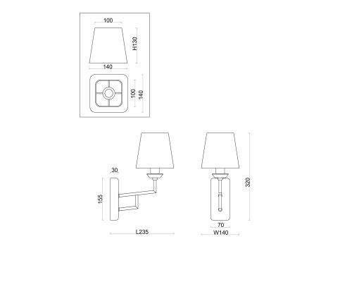 Настенный светильник (бра) Freya FR5266WL-01CH