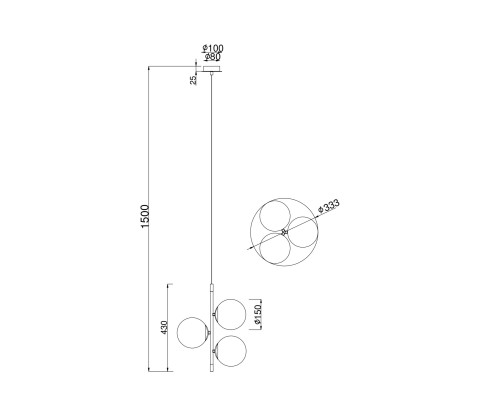 Подвесной светильник Maytoni MOD048PL-03G