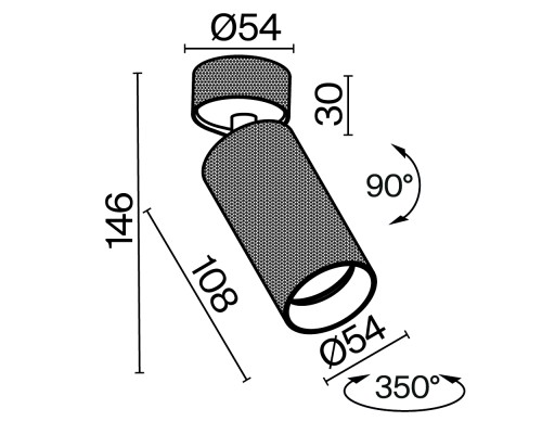Потолочный светильник Technical C082CL-01-GU10-MG