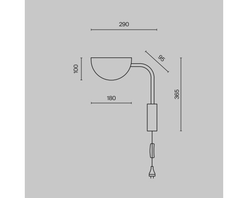 Настенный светильник (бра) Maytoni MOD126WL-01B