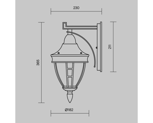 Настенный светильник (бра) Outdoor O027WL-01B