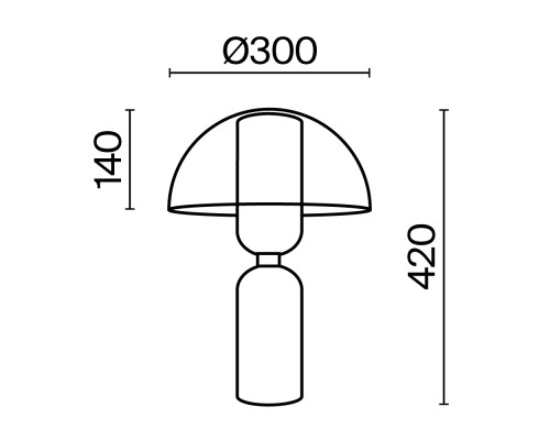 Настольный светильник Maytoni MOD177TL-01B