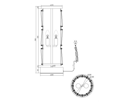 Настольный светильник Maytoni MOD043TL-02G