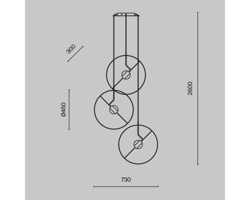 Подвесной светильник Maytoni MOD154PL-L6W3K1