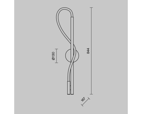 Настенный светильник (бра) Maytoni MOD166WL-L12G3K