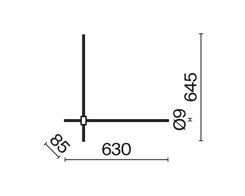 Настенный светильник (бра) Technical C070WL-L12GB3K