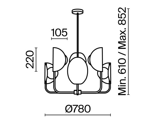 Подвесной светильник Maytoni MOD164PL-06BS
