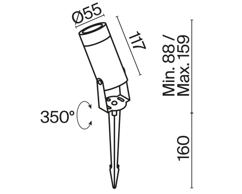 Ландшафтный светильник Outdoor O050FL-L5W3K