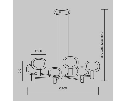 Подвесной светильник Maytoni MOD411PL-06G