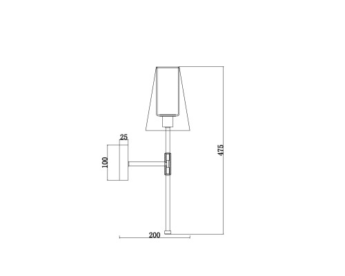 Настенный светильник (бра) Freya FR5196WL-01BBS